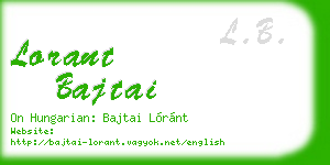 lorant bajtai business card